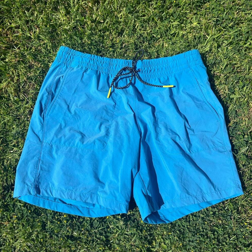 Bonobos Swim Trunks Mens 7 Inch Inseam Shorts Turquoise Blue Teal Elastic Surf